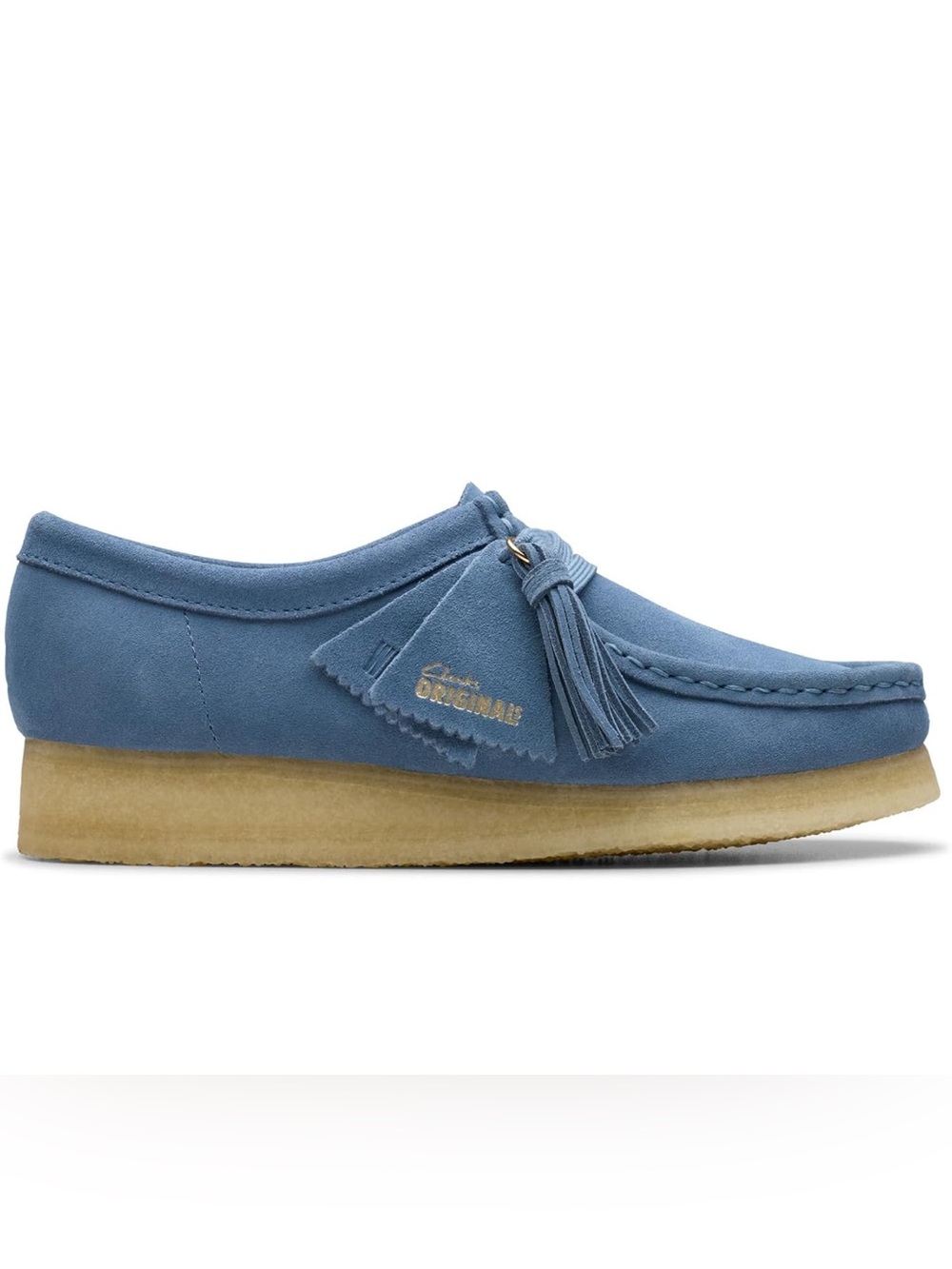 Clarks Blue Suede Tassel Wallabee Loafer